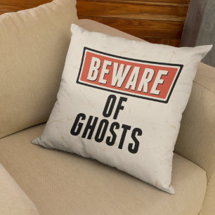 Coussin Joyeux Halloween Attention aux fantômes