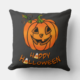 Coussin Joyeux Halloween   CITROUILLE   maïs-bonbons