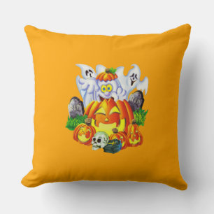 Coussin Joyeux Halloween Éffrayant