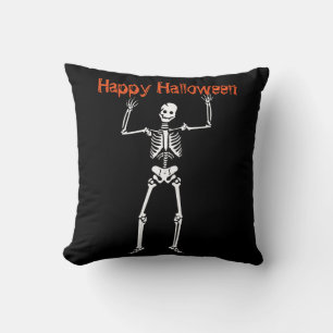 Coussin Joyeux Halloween squelette