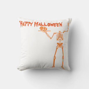 Coussin Joyeux Halloween squelette