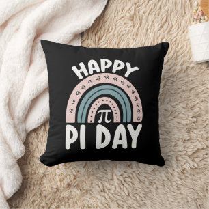 Coussin Joyeux Jour de Pi Boho Rainbow Math Mathématique M
