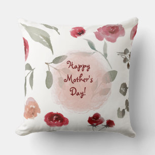COUSSIN JOYEUX JOUR(ROSES) DE LA MÈRE JETER PILLOW
