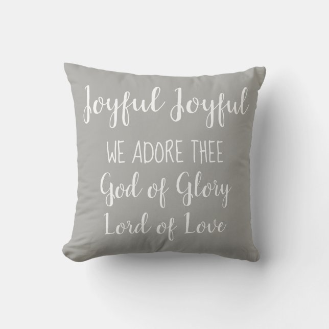 Coussin Joyeux Joyeux Nous adorons L'Oreiller Throw (Recto)