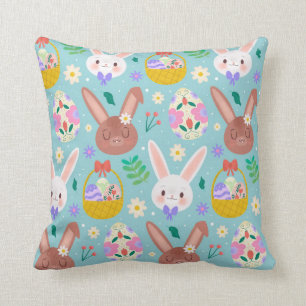 Coussin Joyeux lapins mignons de Pâques