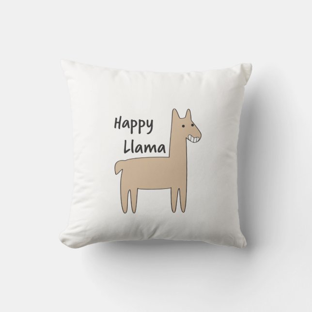 Coussin Joyeux Llama (Recto)