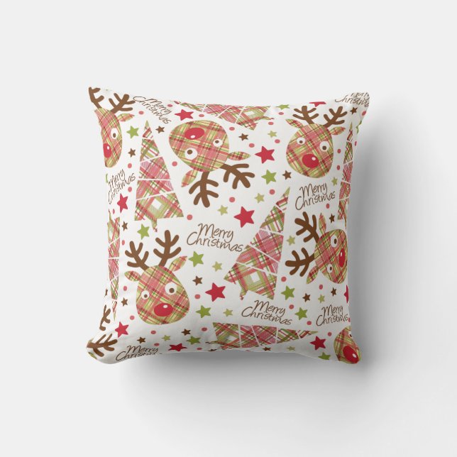 Coussin Joyeux Noël à la maison (Recto)