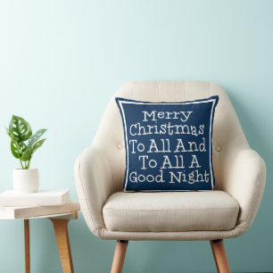 Coussin Joyeux Noël À Tous Et À Tous Une Bonne Nuit
