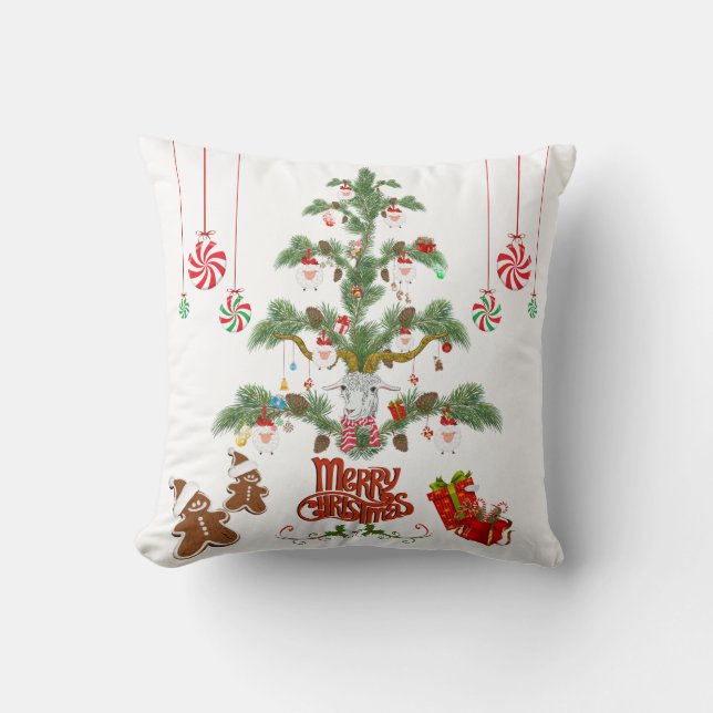 Coussin Joyeux Noël Arbre de Noël (Recto)