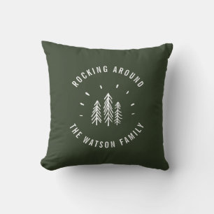 Coussin Joyeux Noël Arbres Rocking moderne Custom Family
