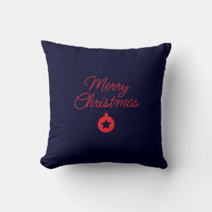 Coussin Joyeux Noël Black Rock Bleu classique Unique
