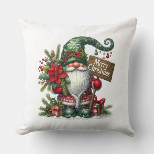 Coussin Joyeux Noël Cute Noël Gnome