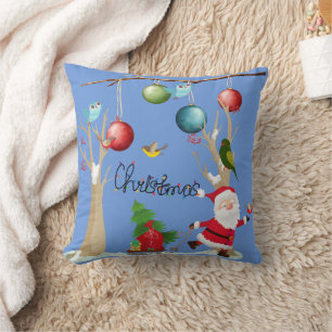 Coussin Joyeux Noël décoratif Père Noël