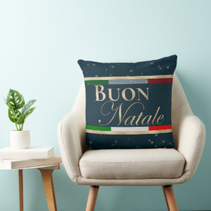 Coussin Joyeux Noël Drapeau Italien Noël