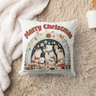 Coussin Joyeux Noël du pôle Nord