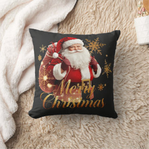 Coussin Joyeux Noël élégant Père Noël