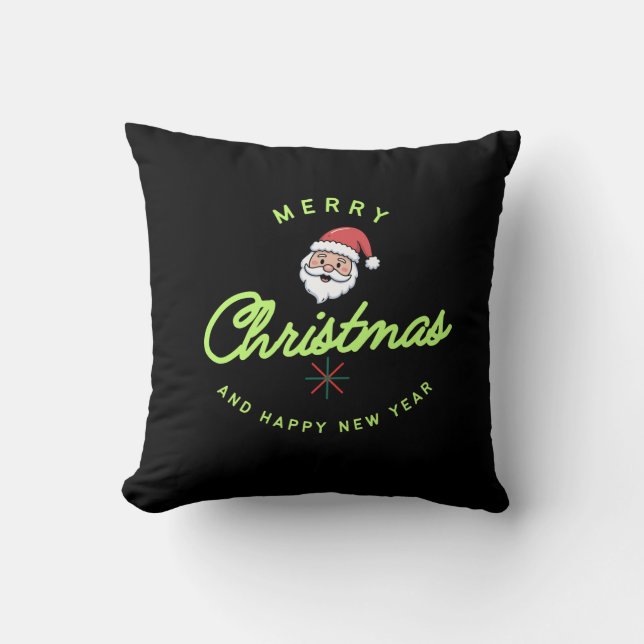 Coussin Joyeux Noël et Bonne Année (Recto)