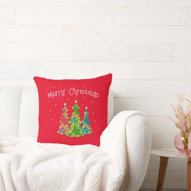 Coussin Joyeux Noël Fun Modern Red (Canapé)