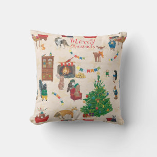 Coussin Joyeux Noël Fun Wildlife
