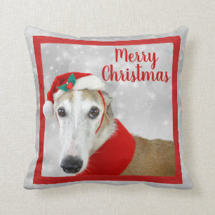 Coussin Joyeux Noël Greyhound