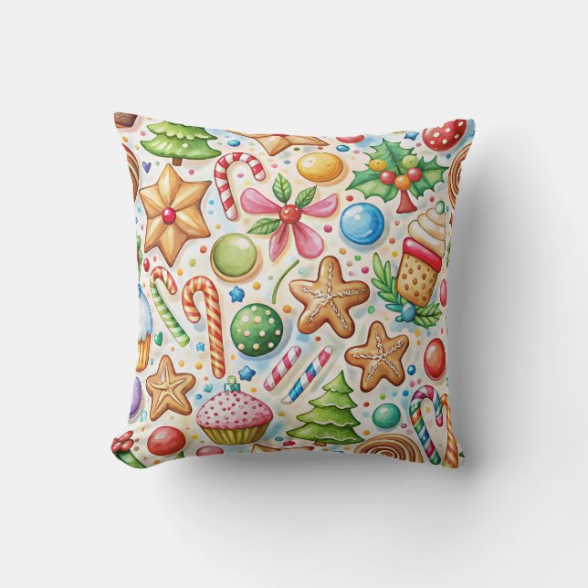 Coussin Joyeux Noël - Jeu d'oreiller (Recto)