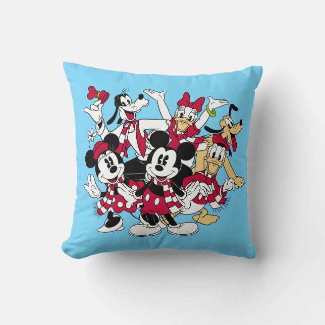 Coussin Joyeux Noël | Mickey & Friends Vacances Joyeuses (Recto)