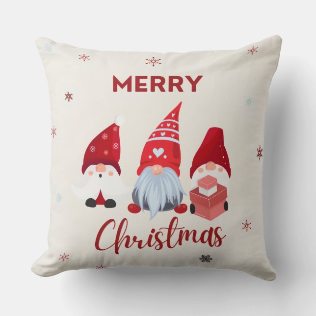 Coussin Joyeux Noël mignon (Recto)