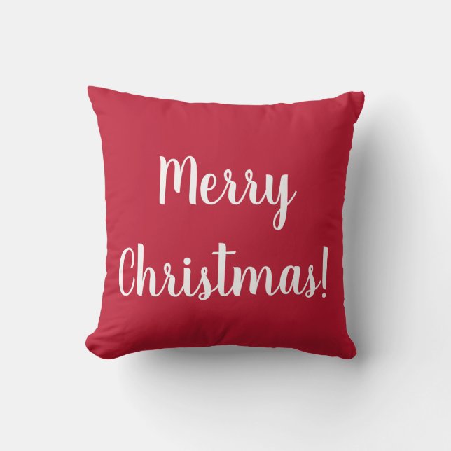 Coussin Joyeux Noël | Noël 2022 | Rouge de script (Recto)