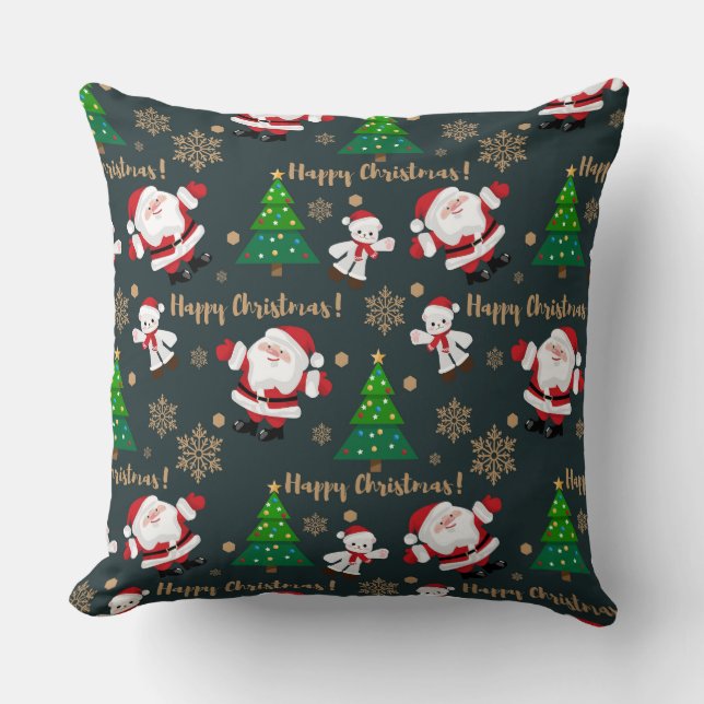 Coussin Joyeux Noël Père Noël (Recto)