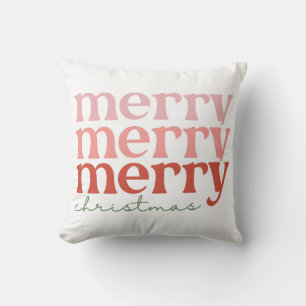 Coussin Joyeux Noël Vacances Super Rétro
