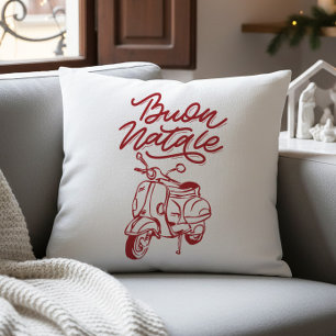 Coussin Joyeux Noël Vespa Italien Mignon