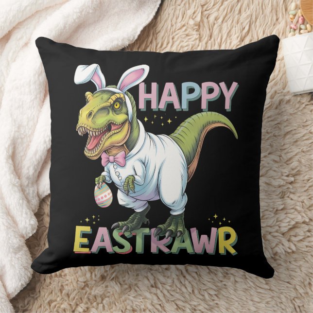 Coussin Joyeux Oeuf lapin de dinosaure de Pâques de l'Eau  (Couverture)