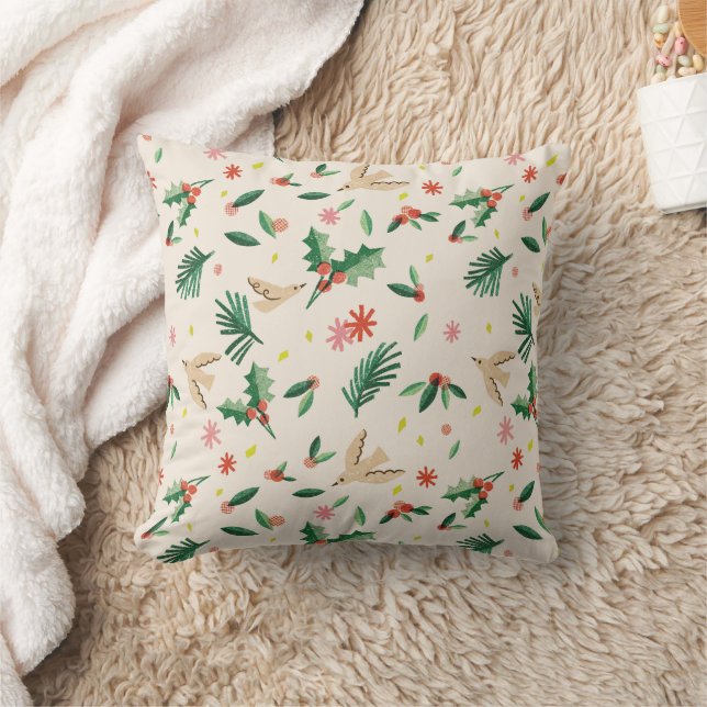 Coussin Joyeux Oiseau de forêt Oiseau de Noël Oiseau de Je (Couverture)