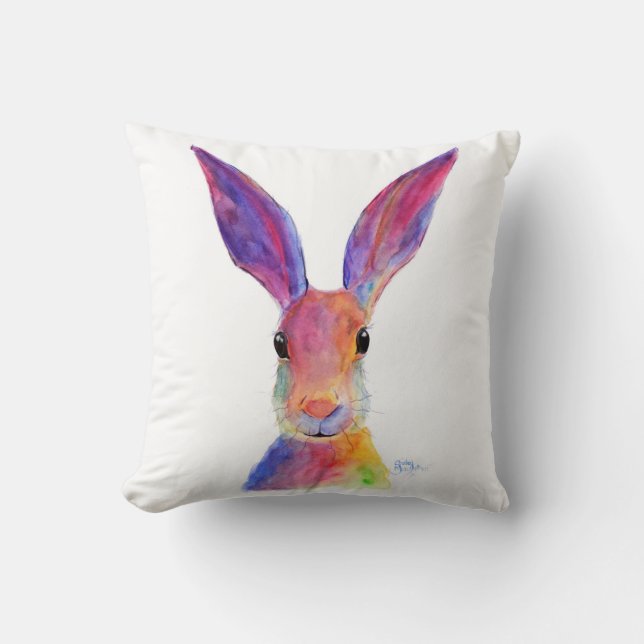 Coussin Joyeux Oreille à lancer de lièvre 'Jelly Bean' (Recto)