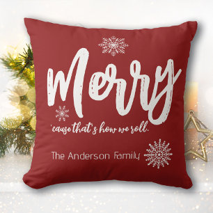 Coussin Joyeux, parce que c'est comme ça qu'on roule Noël