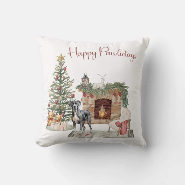 Coussin Joyeux Pawlidays Conception Chien - Grand Danse (Recto)