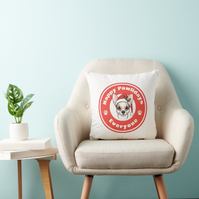 Coussin Joyeux Pawlidays Tout Le Monde Chihuahua (Chaise)
