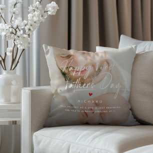 Coussin Joyeux premier anniversaire de la fête des pères C