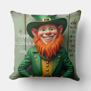 Coussin Joyeux St. Patrick's Day Leprechaun