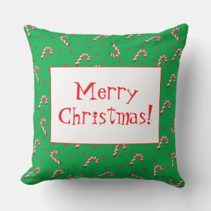 Coussin Joyeux Sucres de canne de Noël Jouer l'oreiller