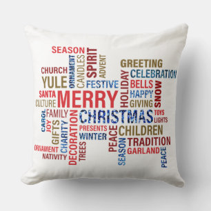 Coussin Joyeux voeux de Noël
