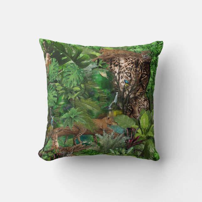 Coussin Joyful African Jungle (Recto)