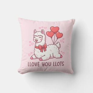 Coussin J't'aime Énormément - Lama Mignon de la Saint-Vale