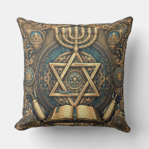 Judaica traditional design decorative pillow