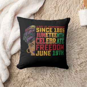 Coussin Juneteenth Une Journée De Souvenir Liberté Noire