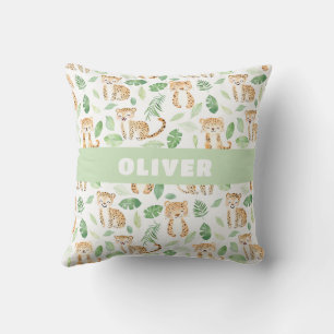 Coussin Jungle Animaux Nursery Room Cute Motif de la faune