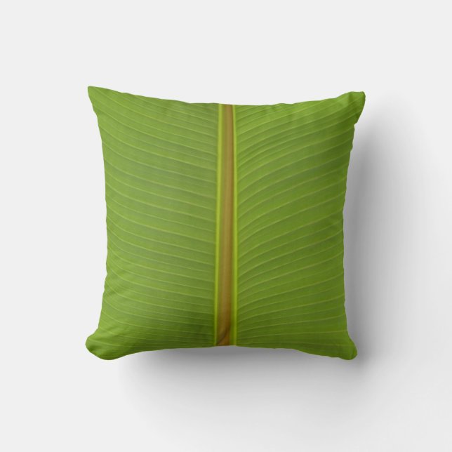 Coussin Jungle Lime Green Tropical Palm Leaf Texture (Recto)
