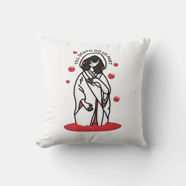 Coussin Jusqu'à ce que la mort nous sépare - Haunting Mari (Recto)