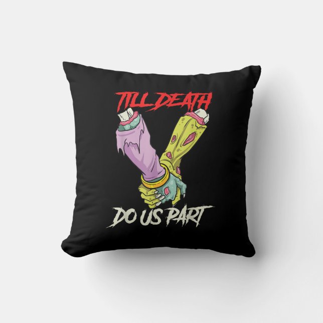 Coussin Jusqu'à ce que la mort nous séparent les mains de  (Recto)