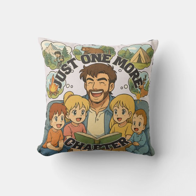 Coussin Just One More Chapter Throw Pillow (Recto)